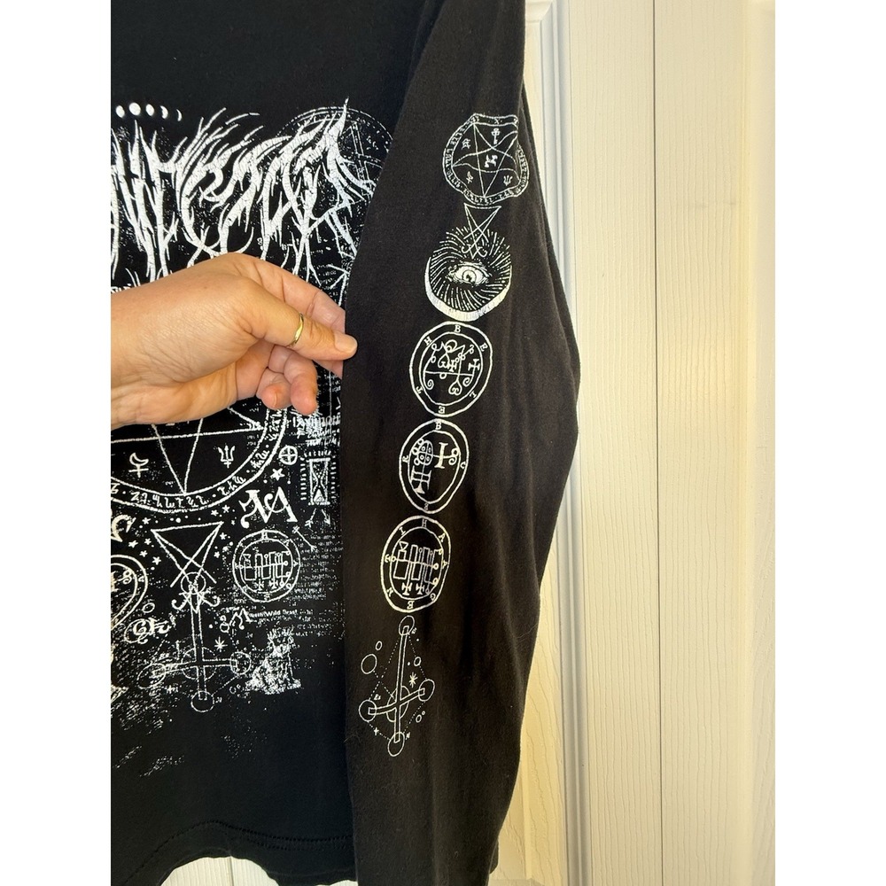 Bassnectar Dark Party Tee Shirt White Pentagram Sigils and Circular Patterns S - Picture 2 of 8